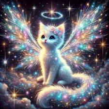 Ekuxom Cat Diamond Art Kits for Adults-5D 12x12in (30X30cm), 