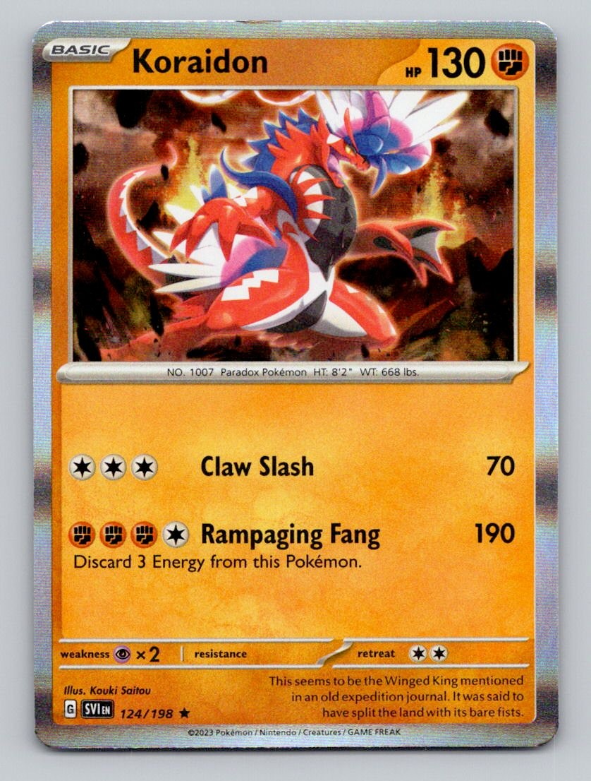 Holo Koraidon 124/198 Rare Scarlet & Violet Pokemon
