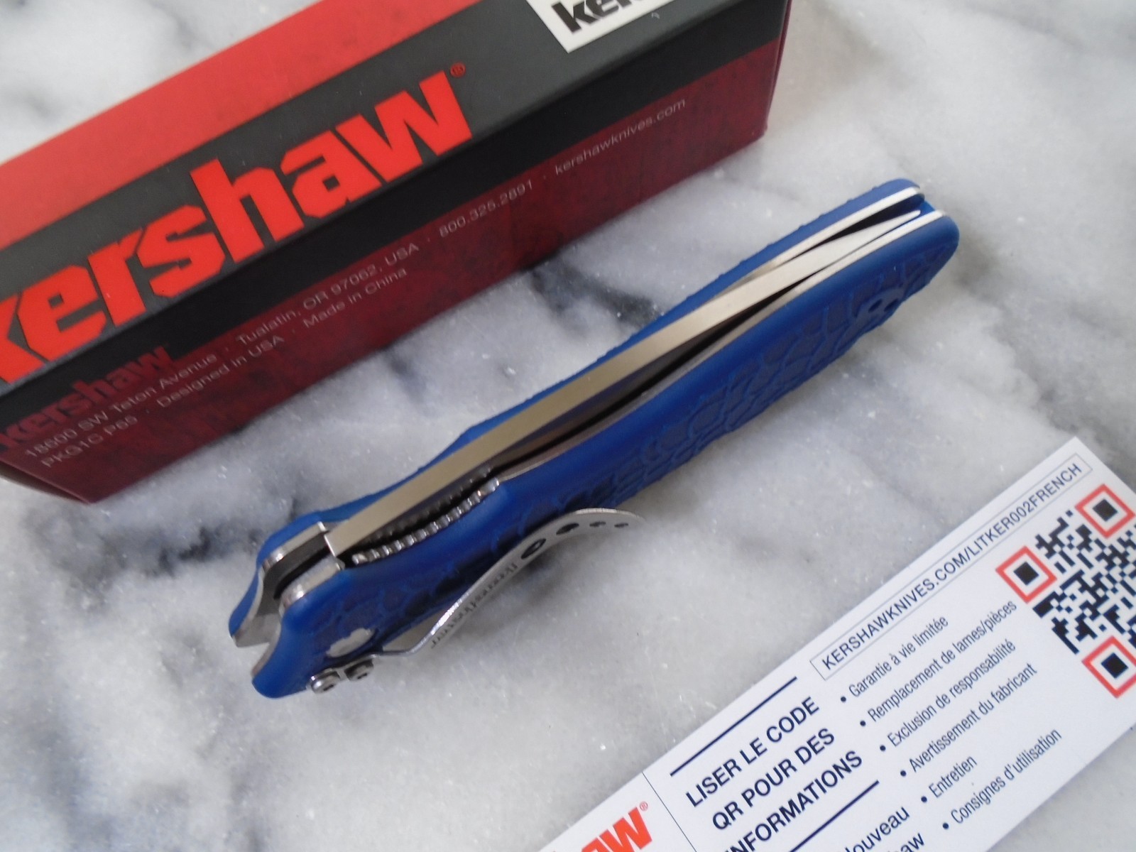 Kershaw OSO Sweet Assisted Open Pocket Knife Blue Folder 1830BLU 8Cr13MoV New