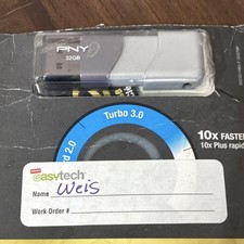 PNY Turbo 3.0 32GB USB 3.0 Flash Drive Gray Black, Compatible With Mac