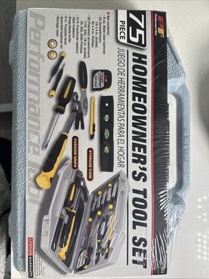 Brand New Performance Tool 75 Piece Homeowner's Tool Set NIB