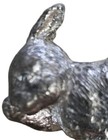 Vintage Bunny Rabbit Heavy Solid Pewter Figurine Ornament Miniature 5cm 76g