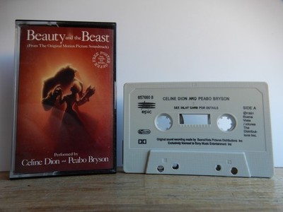 BEAUTY & THE BEAST CELINE DION P. BRYSON DISNEY SOUNDTRACK KASSETTE MC 1991 EPIC