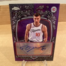 2025 Topps Chrome Basketball Bogdan Bogdanovic Signature Style  Purple Geometric