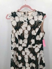 Pre-Owned Oscar de la Renta Green Size 10 Lace Short Sleeveless Dress