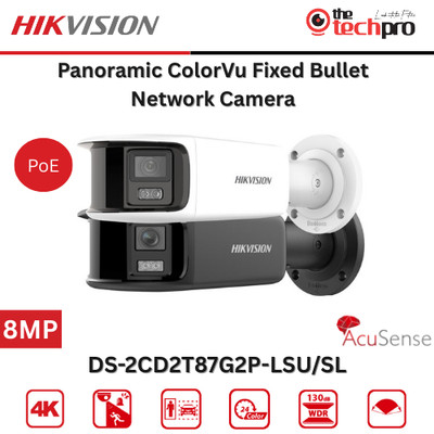 Hikvision DS-2CD2T87G2P-LSU/SL 8MP AcuSense Turret IP Kamera | ColorVu | IP67