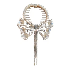Bows Tassels Pills Head Ponytail Buckle Sophisticated Hairpin Statement Barrette