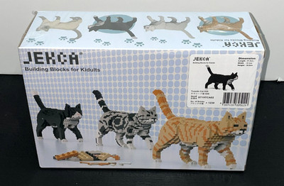NEW SEALED~JEKCA~TUXEDO CAT~1370 BRICKS~BUILDING BLOCKS FOR KIDULTS~41 cmX28cmX8