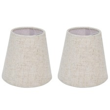 2Pcs Table Lamp Shade Cover for E14 Bulbs Fabric Clip On Lampshade for