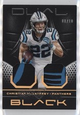 2019 Panini Black Dual Memorabilia Gold 1/10 Christian McCaffrey #D-CM 0c3