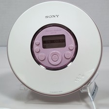 SONY Walkman Portable CD Player White Pink D-NE320 Atrac Plus MP3 Tested