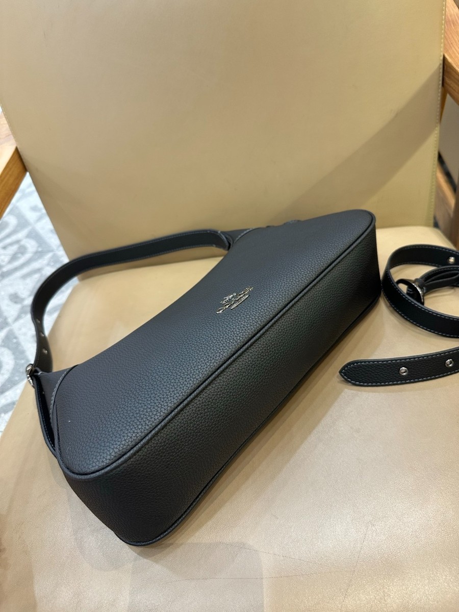 Coach Black Leather Convertible Hobo Bag Crossbody Shoulder Free