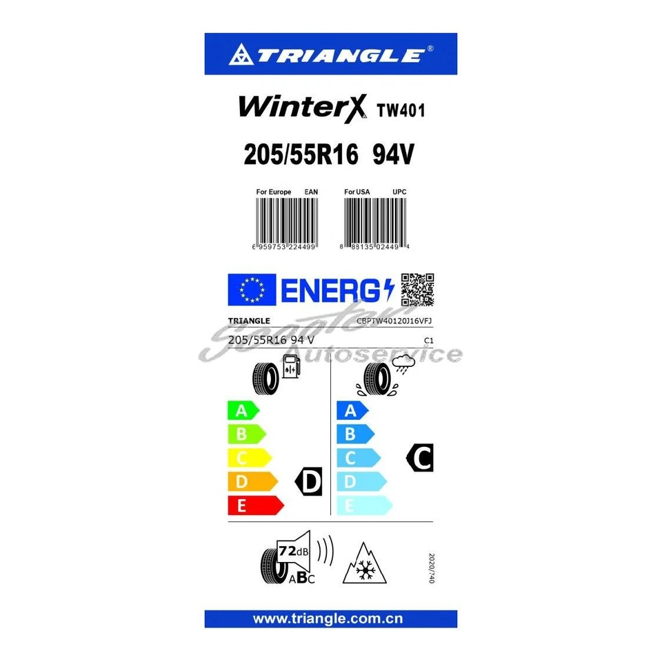 Winterreifen 205/55 R16 94V Triangle WinterX TW-401 3PMSF XL | 19344 - Bild 2 von 3