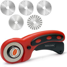 Cutter Rotanti per Tessuti Taglierina Rotante Rotary Cutter Con 5Lame Sostituibi