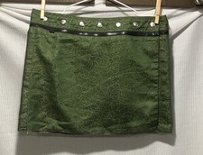 ZAND Amsterdam Reversible Handmade Floral A-Line Skirt Green Multicolor Short