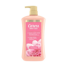 Caress Body Wash for Women, Daily Silk White Peach for Dry Skin 30 fl oz