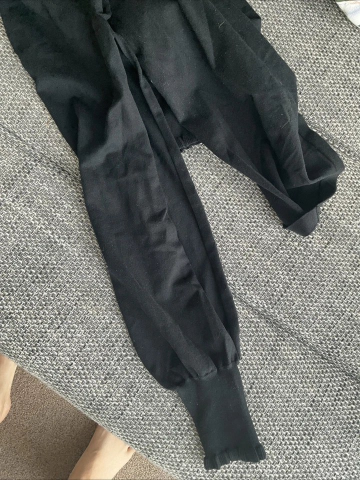 Strickkleid Von Sportmax Neu Gr. XL Schwarz Mit Offenen Ärmeln - Bild 2 von 4