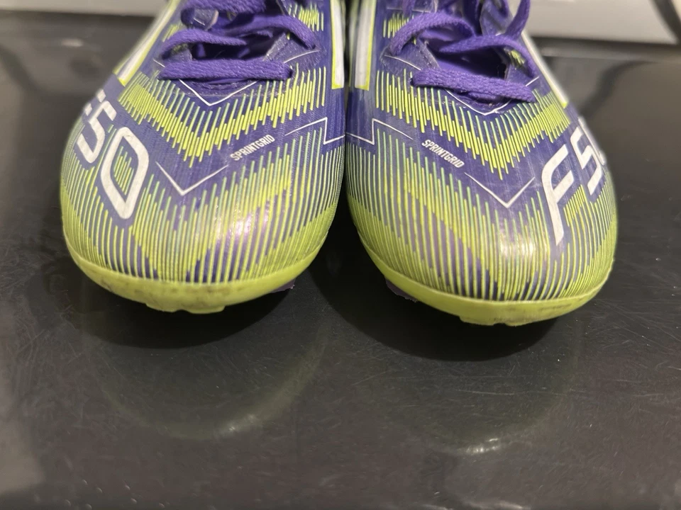 Adidas Adizero F50 League  FG MG Purple Rush Lucid Lemon - Image 4 of 4