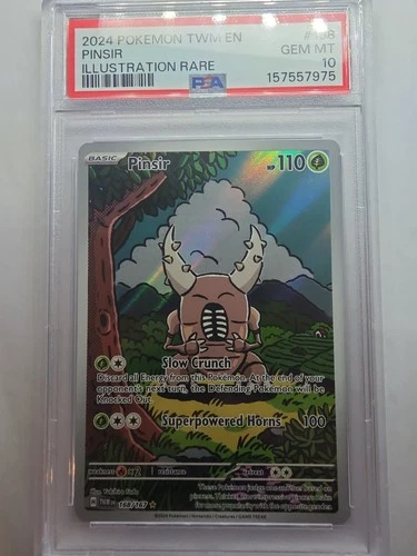 Pinsir 168/167 Pokemon TCG Twilight Masquerade Illustration Rare  PSA 10