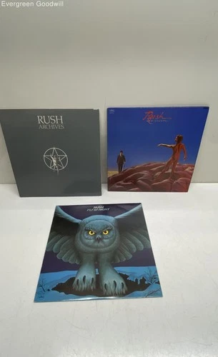 3pc VTG Vinyl LP Lot Rush UNTESTED