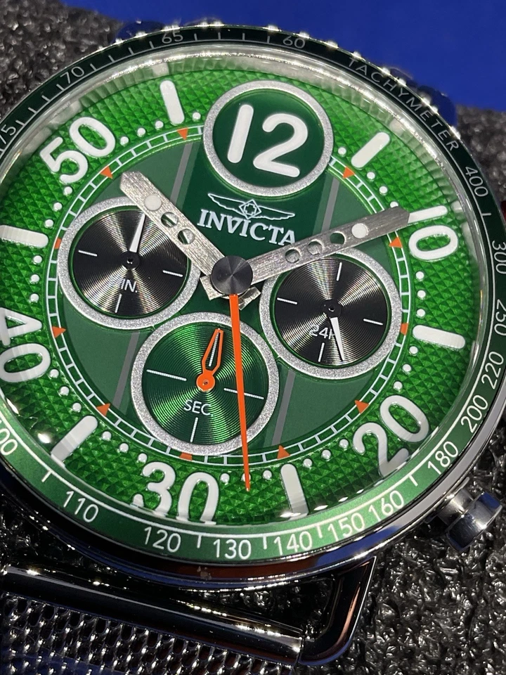 Invicta Speedway mod 49373, sil/green, men’s wristwatch - image 2 of 4