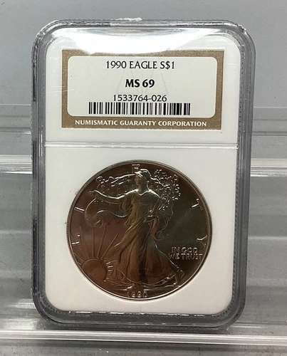 1990 American Silver Eagle - NGC - MS 69