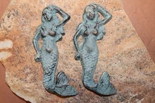 2-MERMAID WALL HOOKS,Bath Decor,Beach Home Decor,Nautical Decor,N-22