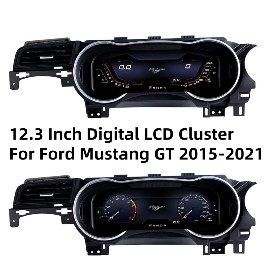 Tablero de instrumentos de 12,3" para automóvil LCD digital medidor de cabina para Ford Mustang 2015-2021 Foto 3 de 4