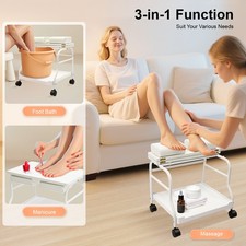 Pedicure manicure Beauty Salon Nail Foot Bath Spa Portable Esthetician Trolley