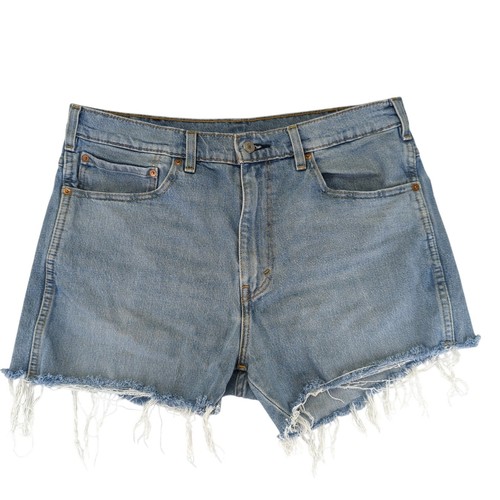 Levi's Western Fit Jeans Denim abgeschnittene Shorts Stretch Herren 36 Damengröße 12
