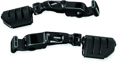 Kuryakyn Ergo II Trident Dually ISO Pegs With Long Arms Gloss Black