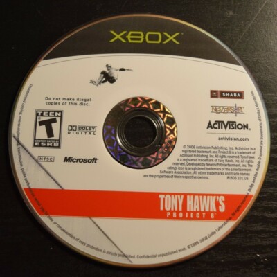 TONY HAWK'S PROJECT 8 for Original Microsoft Xbox System - Disc Only Skateboard