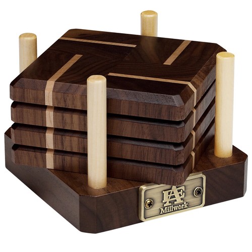 Juego de 4 piezas de montaña rusa de madera de lujo A&E, madera maciza, excelentes regalos y decoración de granja - Imagen 9 de 66