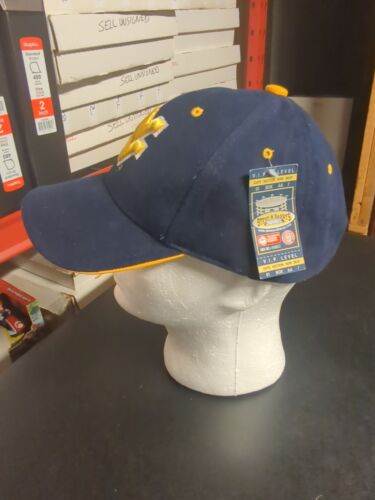 West Virginia Mountaineers Men's Adjustable Hat Navy Blue Steve & Barry's NWT - Picture 2 of 7
