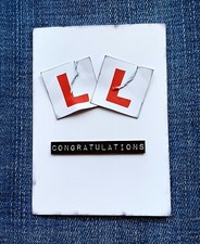 driving test congratulations - torn L plates (can be personalised)