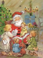 Nostalgischer Adventskalender A4 Weihnachtsmann Weihnachtsgeschichten