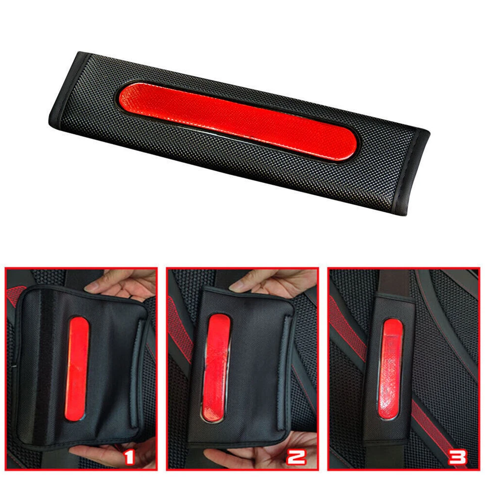 Funda para cinturón de seguridad de coche correa para el hombro almohadilla cojín cómodo accesorios para todos los coches Foto 4 de 4