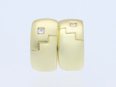 Juwelier Friedrich Binder Creolen Brillanten 585 Gold 14 Karat Deta Schmuck