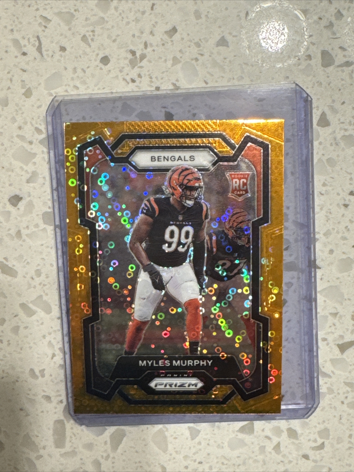 2023 Prizm Myles Murphy Rookie RC Orange Disco SP Bengals Color Match #320