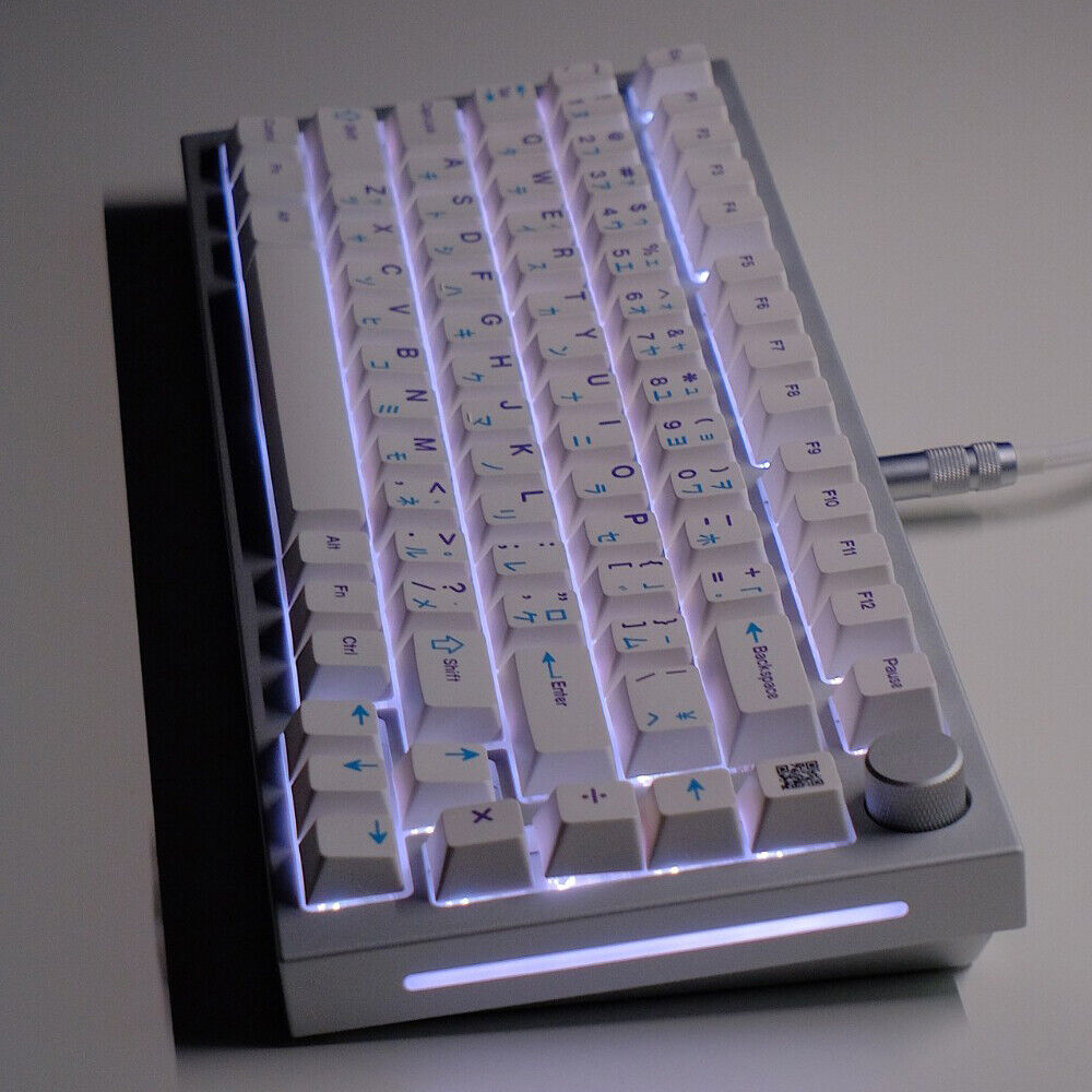 134 PBOW Keycaps Purple Blue on White Keycap Set For Cherry