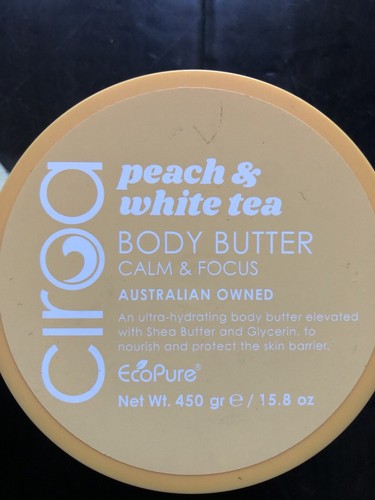 (2x pack) Ciroa Peach & White Tea Body Butter Lotion 15.8 oz/450gr Calm & Focus - Picture 2 of 3