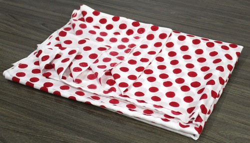 Red Polka Dot Printed Cotton Cloth Crafts Fabric Indian New Dressmaking Fabrics - Picture 8 of 9