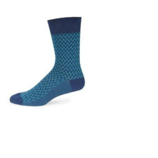 Missoni Zig Zag Crew Socks BLUE Made in Italy -- Size: S/M Authentic -Brand New