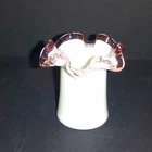 Fenton Rose Crest 4" hat vase 1940s beautiful estate find LCE116