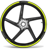 labelbike Kit Adesive Streifen Kompatibel FüR Kawasaki Z1000 17 Zoll, Gelb Fluo