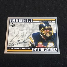 1999 Upper Deck Retro Dan Fouts Inkredible Auto Autograph #DF Chargers Damage