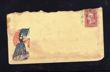 KAPPYSTAMPS CIVIL WAR PATRIOTIC USED EDGARTOWN MASS  COVER  GG64