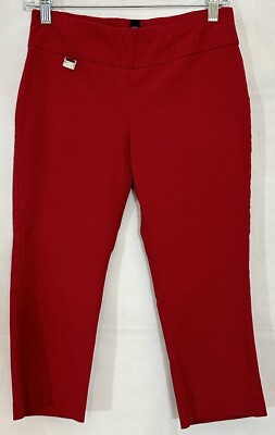 Alfani Petite Size Red Tummy-Control Pull-On Capri Pants