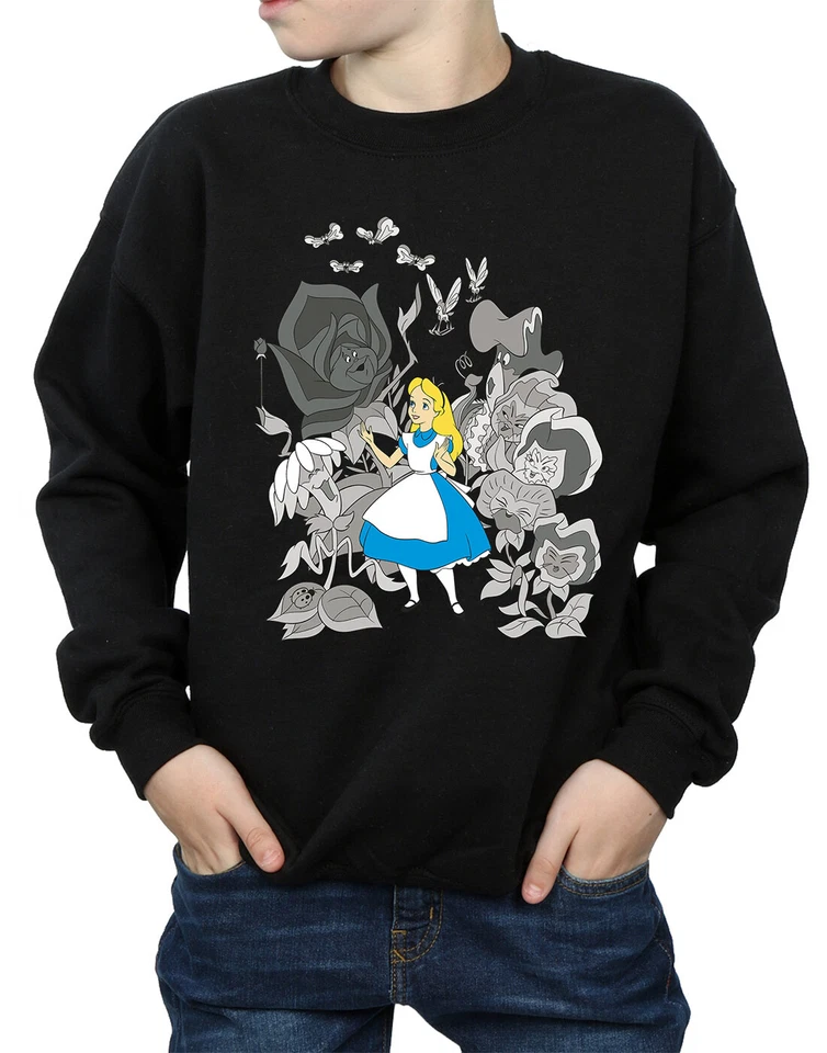 Disney Boys Alice In Wonderland Flowers Sweatshirt - Image 4 of 4