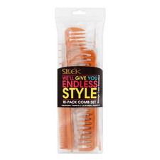 Assorted Comb Set, Brown, 10 Count